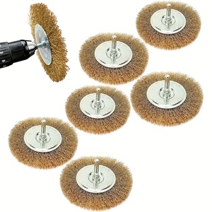 Brosses à fil abrasif industrielles à tige <span class=keywords><strong>ronde</strong></span> toutes tailles, roue à fil abrasif, <span class=keywords><strong>brosse</strong></span> à fil en acier au carbone <span class=keywords><strong>pour</strong></span> l'élimination de la peinture et de la rouille - Product Image 4