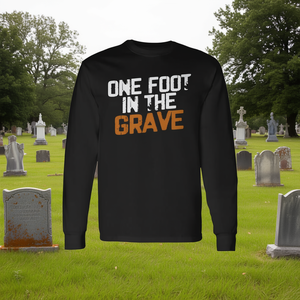 T-shirt à manches longues One Foot In The Grave, humoristique pour amputés - Product Image 3