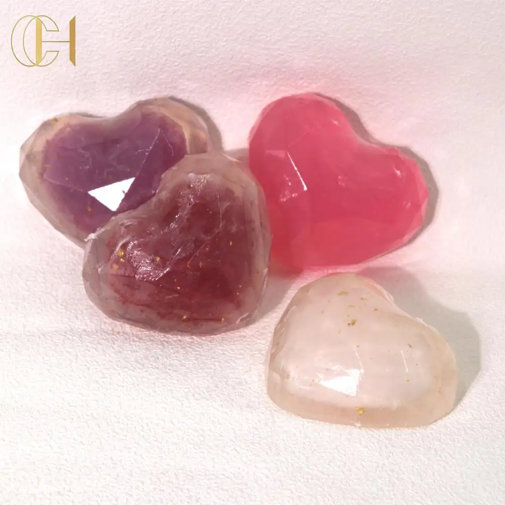 Valentine's Day Promotional Gift Essential Oil Skin Care Natural Heart Shape Soap Bar