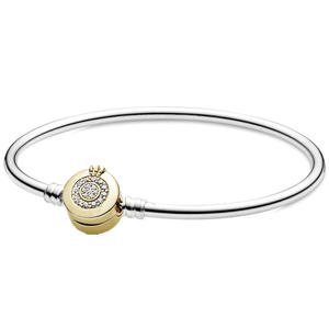 Venta al por mayor de fábrica: Pulsera clásica PandoraES de plata de ley 925 para mujer, cadena de hueso de serpiente, joyería de alta gama DIY - Product Image 3