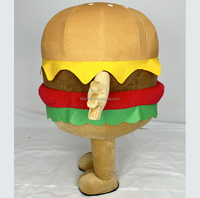 2m Belle Hamburger Gonflable Mascotte Vivid Food Série Cartoon Marche Gonflable Hamburger Costume de Mascotte pour la Publicité