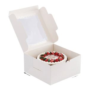 FX White Ivory Board <b>Cupcake</b> <b>Box</b> Transparent Window Inner Tray Four-Color Printed Matt Laminated Recyclable Bakery Dessert - Product Image 1
