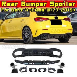 Difusor de parachoques trasero, alerón, divisor de escape, pieza de modificación para Mercedes Benz Clase A hatchback W177 2019+ - Product Image 2