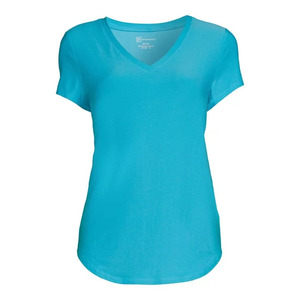 Vente chaude femmes col en v à manches courtes débardeur de haute qualité respirant écologique été coupe ample léger - Product Image 2