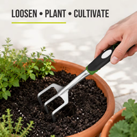 Ensemble d'outils de jardinage robustes en acier inoxydable avec râteau ergonomique pour jardin domestique - Personnalisable OEM