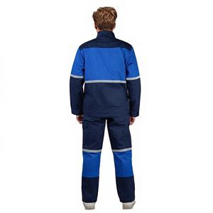 Traje de Trabajo Unisex para <span class=keywords><strong>Soldador</strong></span>, Resistente al Fuego, de Algodón, Anti-escaldaduras, Resistente al Calor, Antiestático, Reflectante, Conjunto de Camisa y Pantalones - Product Image 1