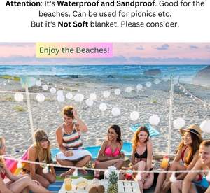 Manta de picnic plegable personalizada extra grande, impermeable, a prueba de arena, para acampar al aire libre, senderismo, portátil y plegable. - Product Image 4