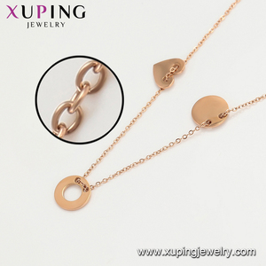 46710 gioielli Xuping elegante, antico/reale, collana con ciondolo in acciaio inossidabile color oro rosa stile Allah per le donne - Product Image 4