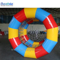 Boule à eau gonflable double couche, rouleau transparentes avec tubes pour l'entrée, de 3m de long