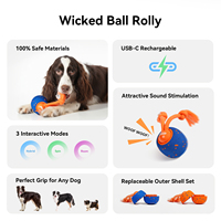 AIhui pour le sport en polyester, matériau révolutionnaire, jouet interactif automatique pour chien, bleu royal/brillant