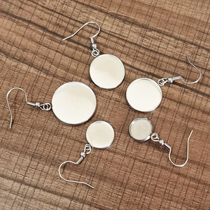 Stainless Steel Round Base <b>Earring</b> <b>Hook</b> 12mm For <b>Earring</b> Making Jewelry Findings DIY Accessories - Product Image 3