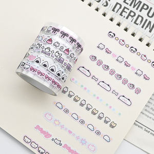 Linda cuenta de mano pegatina japonesa cinta adhesiva decorativa PET washi cinta adhesiva - Product Image 4