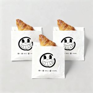 Sacs alimentaires en papier imperméable et résistant à la graisse, écologiques, en forme de L, pour biscuits, avec logo personnalisé, thème Halloween - Product Image 3