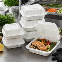 Conteneur alimentaire écologique en PP de qualité alimentaire sans PFAS, compatible micro-ondes, avec couvercle, logo personnalisé pour la restauration à emporter, approvisionnement en gros