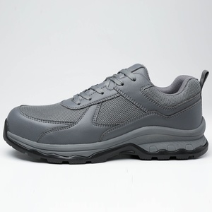 Zapatos de Seguridad Grises de Corte Bajo para Hombre, Venta Directa de Fábrica, Impermeables, Estilo Personalizado, Alta Densidad, Resistentes al Desgaste - Product Image 1