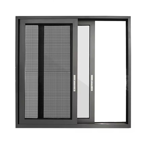 Finestre Scorrevoli in Alluminio Nero Certificate Australiane, Finestre Economiche a Doppio Vetro, <span class=keywords><strong>Finestra</strong></span> Scorrevole in Alluminio - Product Image 3