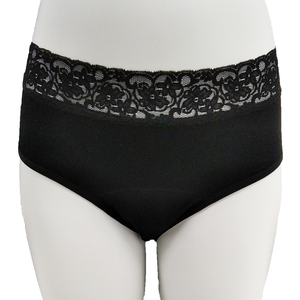 <span class=keywords><strong>Culottes</strong></span> menstruelles OEM Shanhao en coton absorbant 4 couches avec ceinture en dentelle, anti-fuites, tricotées unies pour femmes - Product Image 4