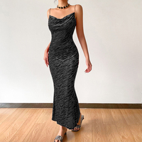 Robe de soirée longue et ajustée à bretelles spaghetti, dos nu, avec fente haute, nouvelle collection, qualité supérieure, offre spéciale
