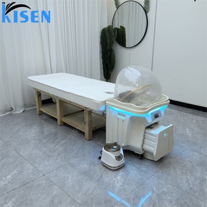 เตียงนวดแผนไทยแบบพกพา KISEN Modern Salon พร้อมอ่างสระผมและถังเก็บน้ำเสียสำหรับทำผม ไม่ต้องใช้ระบบประปา เหมาะสำหรับสปาผมและความงาม - Product Image 2