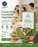 Gefreeze-droogde gemengde groentecake snack met voedingsvezels haver, klaar om te eten, 12 maanden houdbaarheid, OEM/ODM private label foodservice