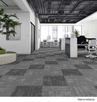 Dalles de moquette auto-adhésives en PVC avec support PET, amortissantes et insonorisantes, pour commandes en gros, mobilier hôtelier FF&E, sol modulaire pour hall d'hôtel