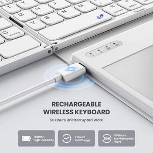 New Factory Whole Sale Big Size Folding Wireless <b>Keyboard</b> Portable Case Cover Fashion Design Touchpad for Ultra Thin for - Product Image 6
