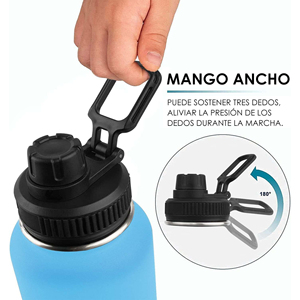 Bouteille isotherme en acier inoxydable avec boucle de transport – Bouteille de sport personnalisée pour cadeaux promotionnels d'entreprise - Product Image 3