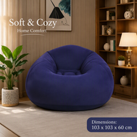 Fauteuil gonflable sphérique personnalisé en PVC floqué, épais et pliable, pour une personne, idéal pour dormir et se détendre (vente en gros)