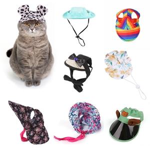 Haustier Sommer Sonnenhut Runpin Spx-0019 vier Jahreszeiten Komfortable atmungsaktive Katze Hund Pullover Haustier Dress up Hut Hund Hut - Product Image 2