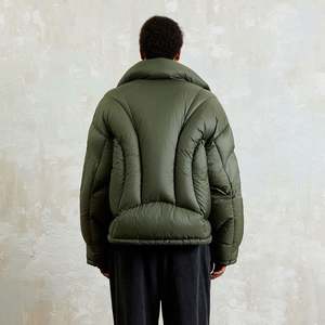 Chaqueta Corta de Plumón con Velcro, Brillante, Unisex, para Otoño e Invierno, a la Moda, Gruesa, Resistente al Viento e Impermeable - Product Image 5