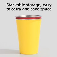 Nouvelle Tasse Créative en Titane Pur à Boire Directement, Mug à Café Isotherme à Double Paroi, Tasse Portable de Bureau, Style Minimaliste Moderne
