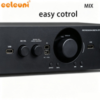 Amplificateur de puissance pour la maison et les réunions, amplificateur karaoké 3-en-1 avec deux microphones sans fil intégrés pour la diffusion en direct