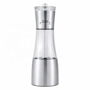 2In1 Stainless Steel Salt And Pepper Mill Ceramic Rotor ABS Body Spice Salt And Pepper Grinder Kitchen Accessories Cooking Tool