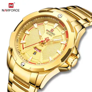 Naviforce 9161 सीजी लक्जरी relojes hombre wristwatches के लिए 2019 गर्म बिक्री उत्पादों सोने wach