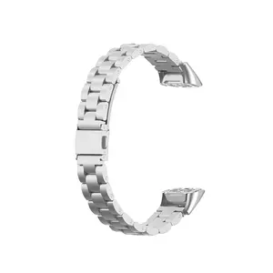 Cinturini per orologi a tre maglie in acciaio inossidabile per Samsung Galaxy Fit Sm R370 Sm-r370 cinturino di ricambio per orologio Correa