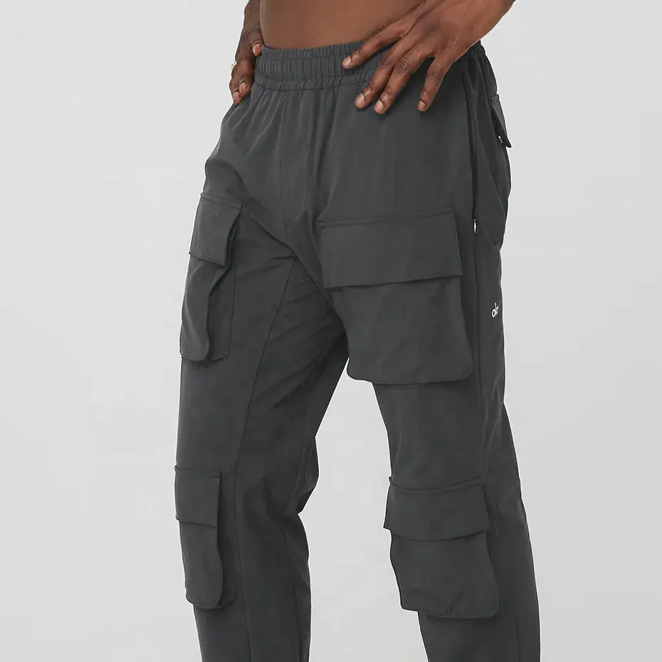 Yeni moda Mens spor salonu pantolonu yüksek kaliteli kargo rahat Fit kargo pantolon Premium kargo pantolon