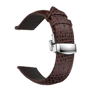 Nouveau bracelet de montre en cuir imprimé lézard, accessoires de haute qualité avec boucle papillon, bracelet à dégagement rapide 16MM/22MM en stock - Product Image 3