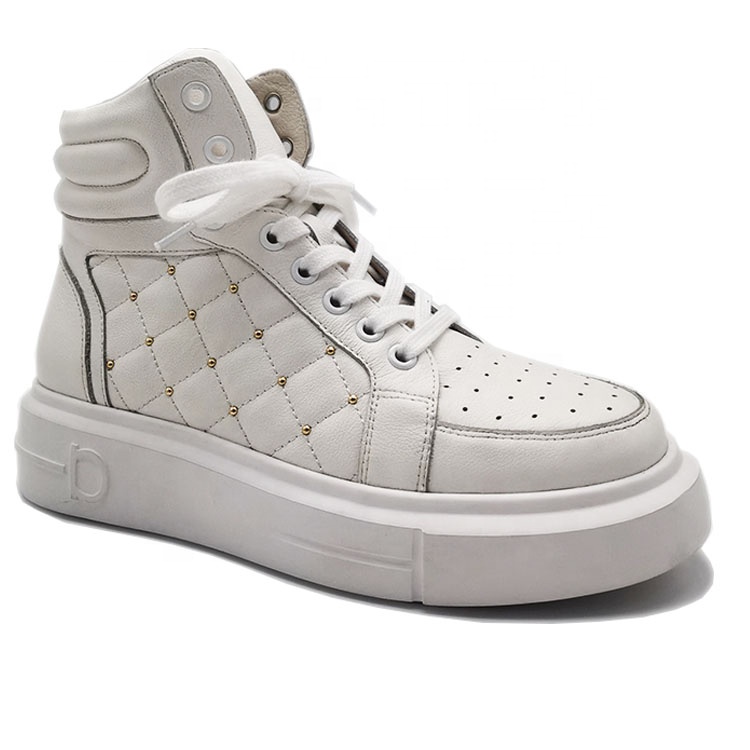 Botas blancas para mujer con plataforma de cuero negro, botines de combate,  estilo gótico, Punk, temporada otoño, 2020 - AliExpress Calzado