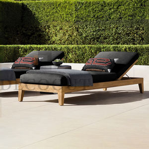كراسي استلقاء للشمس مع سرير نهاري مزدوج Teak للشاطئ والفناء والحديقة - Product Image 2