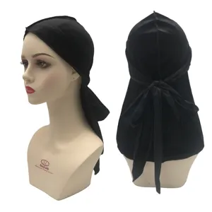 Benutzer definiertes Logo Samt Durag Extra lange Träger Head wraps Herren Durags