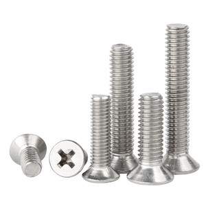 مقاسات M2.5 M3 M4 الترباس من الفولاذ المقاوم للصدأ DIN965 Cross Groove Countersunk - Product Image 3