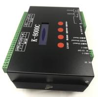 Contrôleur de K-1000C de K-8000C de programme de carte SD polychrome DC12-24V DC5V pour bande de LED adressable DMX512 SK6812 et Modules Led