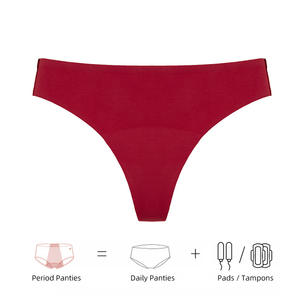 4 Schichten Calcinha Fio Dental Nahtlose auslaufs ichere Riemen für Frauen Menstruation mit niedriger Taille Nahtlose Unterwäsche Zeitraum Höschen - Product Image 3