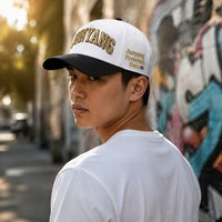 Casquette de baseball unisexe classique décontractée de haute qualité avec logo personnalisé, 100% coton sergé, blocs de couleur, 5 panneaux, broderie