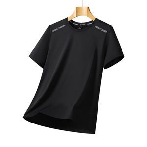 Camiseta deportiva para hombre, Camiseta deportiva para correr, novedad de verano, estampado de seda helada, transpirable, de manga corta, cómoda para exteriores, 200 gramos - Product Image 2