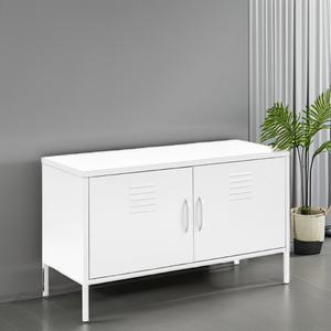 Ensemble moderne de <span class=keywords><strong>meuble</strong></span> <span class=keywords><strong>TV</strong></span> et table basse en métal, <span class=keywords><strong>meuble</strong></span> de rangement bas pour salon et chambre avec armoire latérale pour appartement - Product Image 4