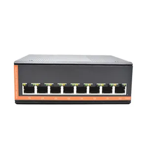 Industrial OEM ODM Fiber transceiver 8 ports*electrical Ethernet 12-52V input 1000Mbps Wifi Smart IP switch transceiver