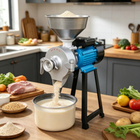 Moulin à grains portable humide et sec, usage domestique et commercial, pour riz, farine, lait de soja, épices, machine à moudre en poudre fine