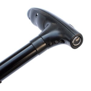 Canne télescopique triangulaire pliable en alliage d'aluminium noire avec lumière intégrée pour personnes âgées - Product Image 2