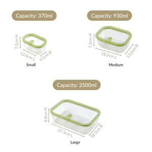 Boîte à lunch bento en verre borosilicate, compatible micro-ondes, avec couvercle en silicone détachable et empilable, écologique, résistante à la chaleur et au froid - Product Image 4